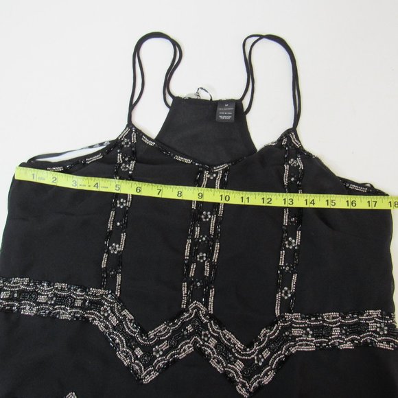 BKE BOUTIQUE Black Beaded Tank Top Size M - Picture 7 of 8